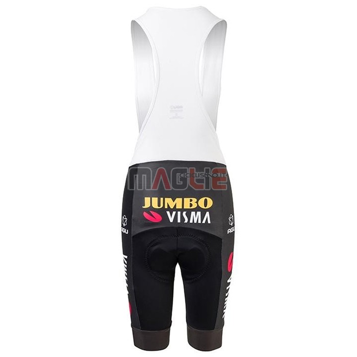 Maglia Donne Jumbo Visma Manica Corta 2021 Nero Giallo